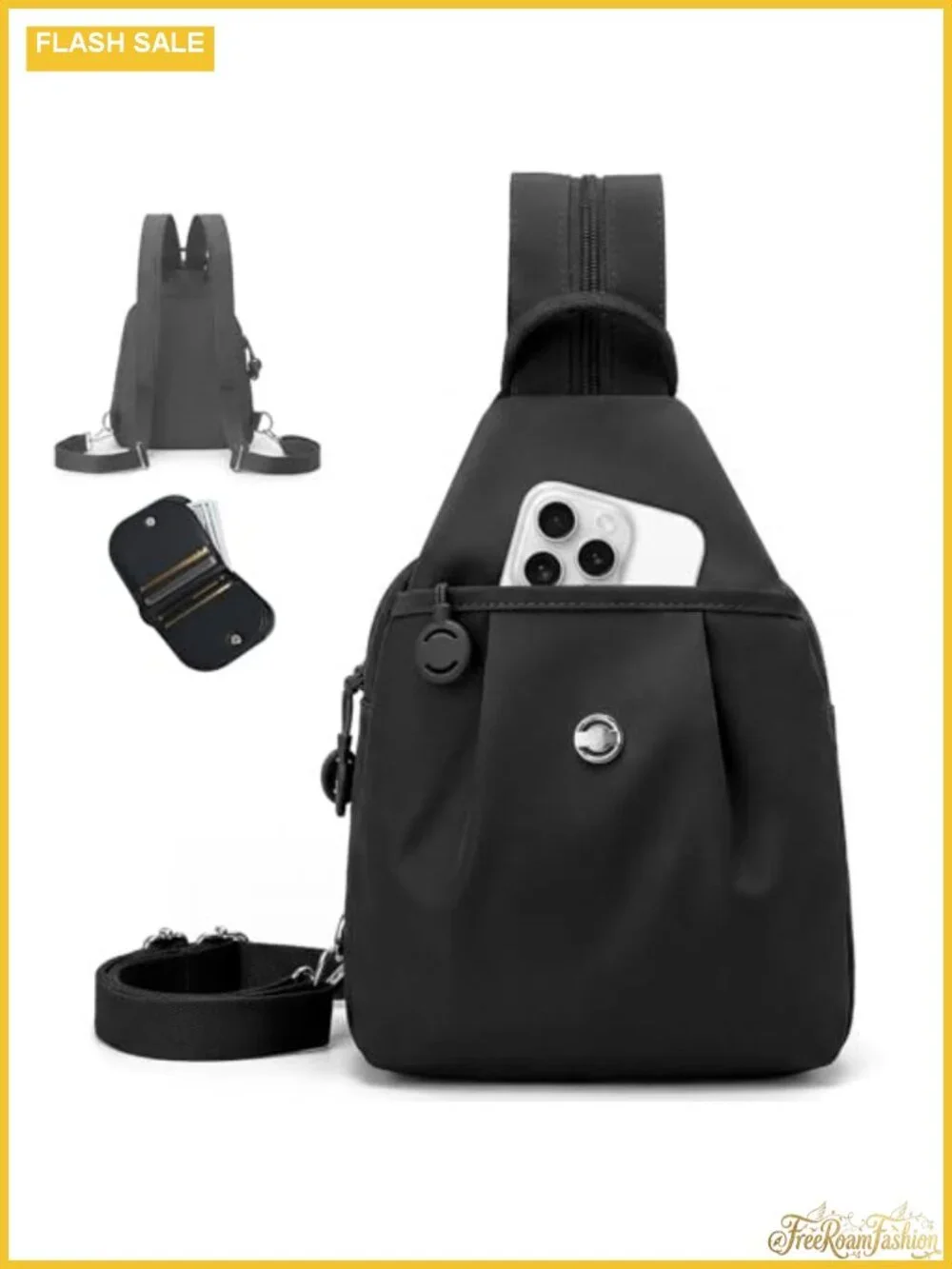 3-in-1 Convertible Sling Backpack Anti-Theft Crossbody Bag with Wallet Oxford